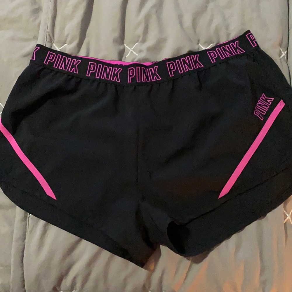 Pink gym shorts